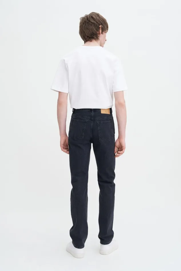 Men Classic Straight Jeans Charcoal Black Filippa K Jeans