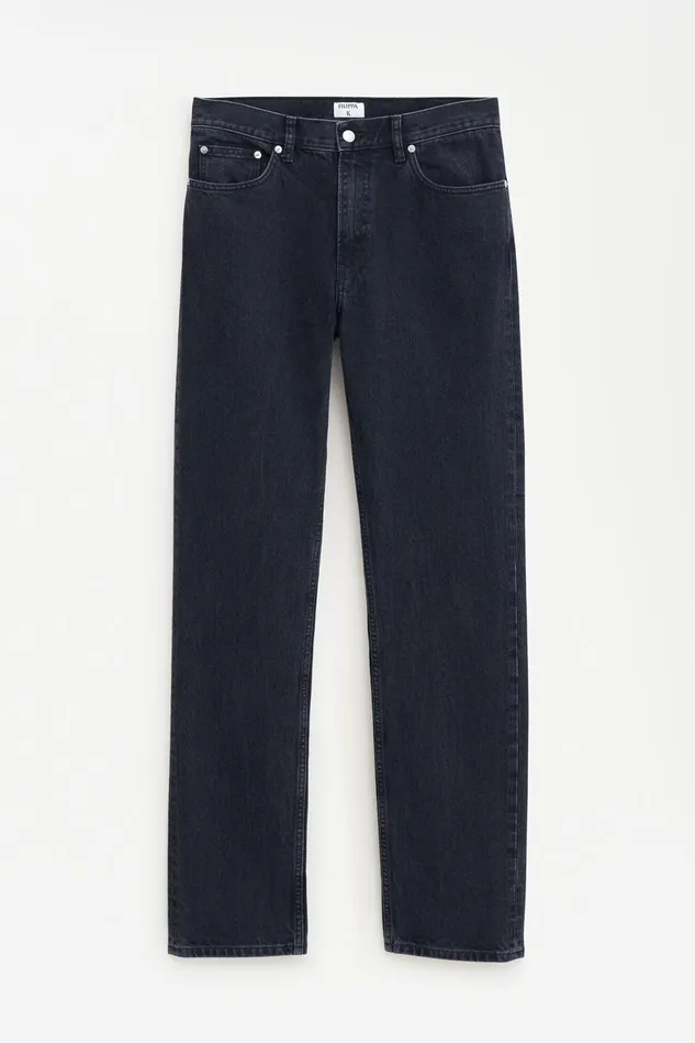 Men Classic Straight Jeans Charcoal Black Filippa K Jeans