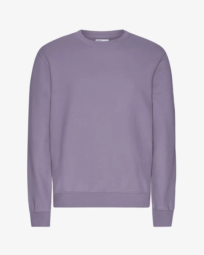 Men Colorfulstandard Classic Organic Crew 8211 Purple Jade Crewneck Sweatshirts