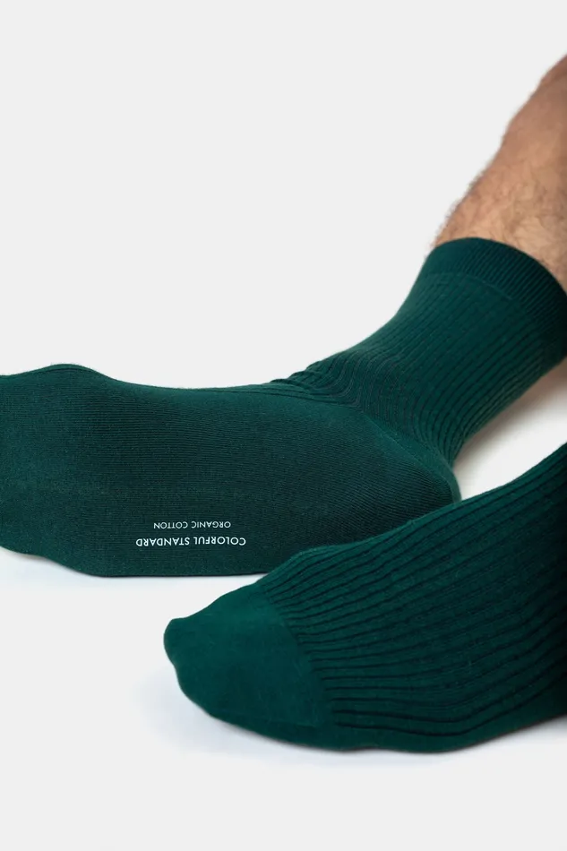 Men Colorfulstandard Merino Wool Blend Sock 8211 Scarlet Red Socks