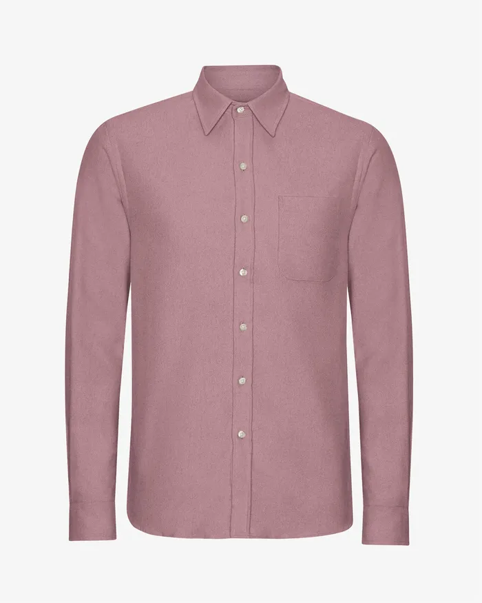 Men Colorfulstandard Organic Flannel Shirt 8211 Purple Haze Shirts