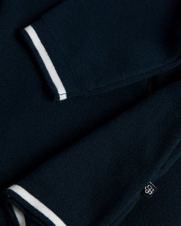 Men COPLOE 8211 Long Sleeve Zip Through Jacket Navy Ted Baker Jumpers and Knitwear Men COPLOE 8211 Long Sleeve Zip Through Jacket Navy Ted Baker Jumpers and Knitwear