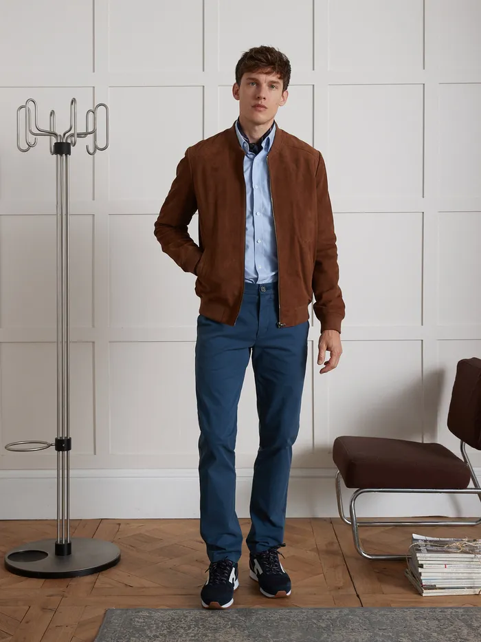 Men Cyrillus Clothing Chino Trousers Orage