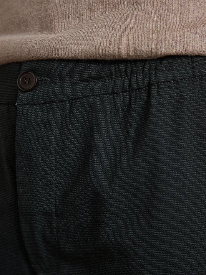 Men Cyrillus Clothing Twill Trousers With Elastic Waistband Vert Anglais