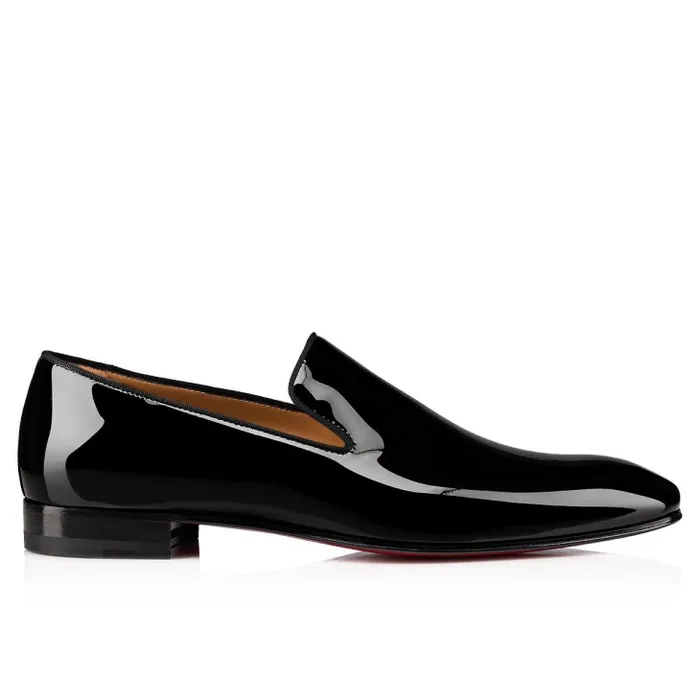 Men Dandelion Loafers 8211 Patent Calf Leather 8211 Black Christian Louboutin Loafers and Moccasins