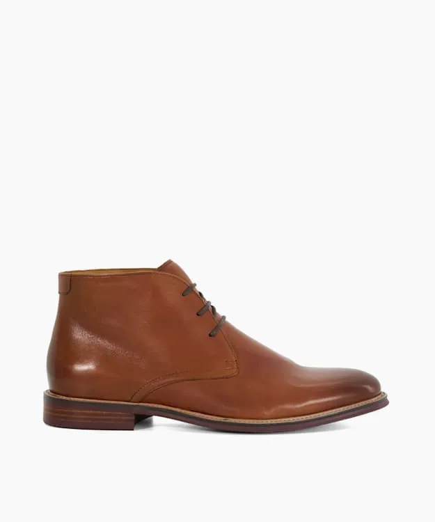 Men Dune London Brown Boots Round Toe Lace Up Boots Brown