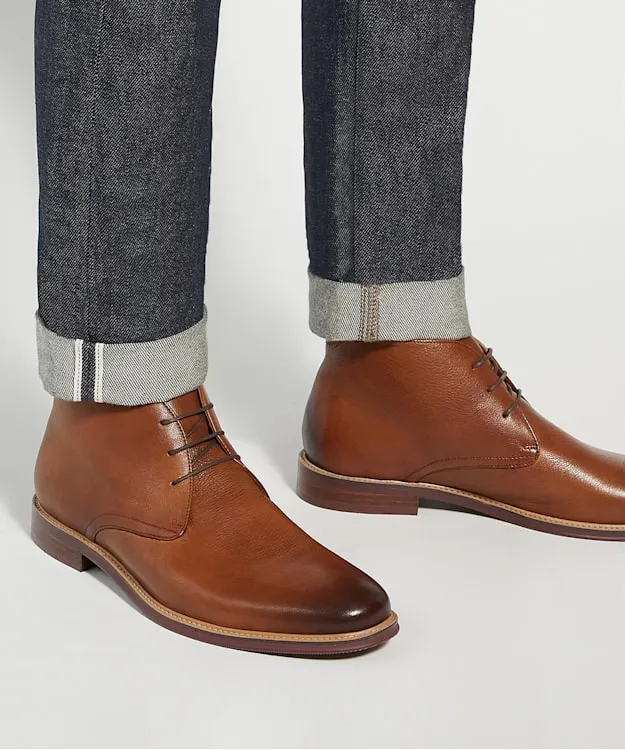 Men Dune London Brown Boots Round Toe Lace Up Boots Brown