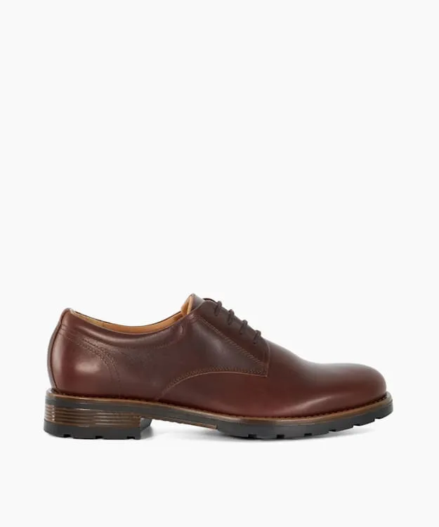 Men Dune London Casual Shoes Round Toe Lace Up Shoes Brown