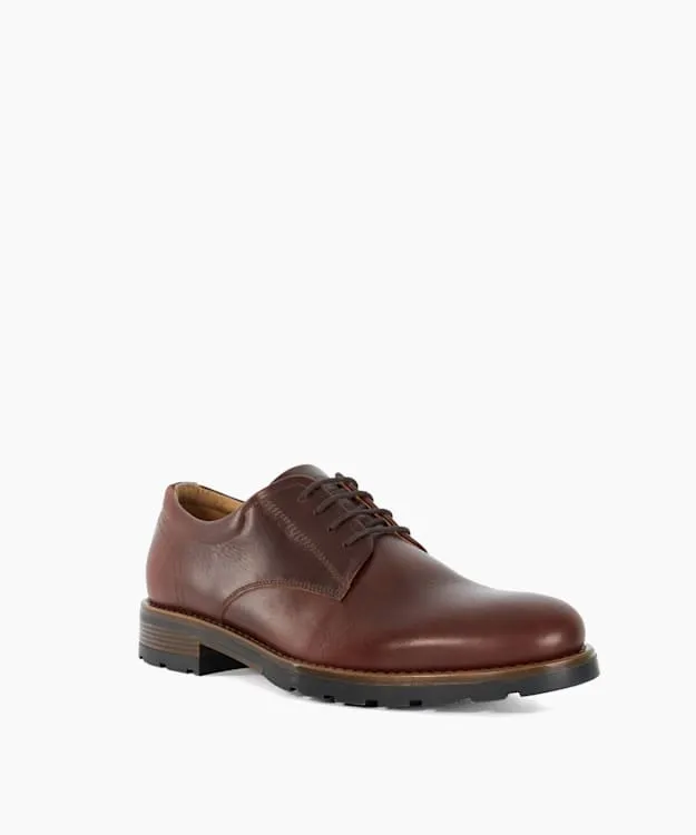 Men Dune London Casual Shoes Round Toe Lace Up Shoes Brown