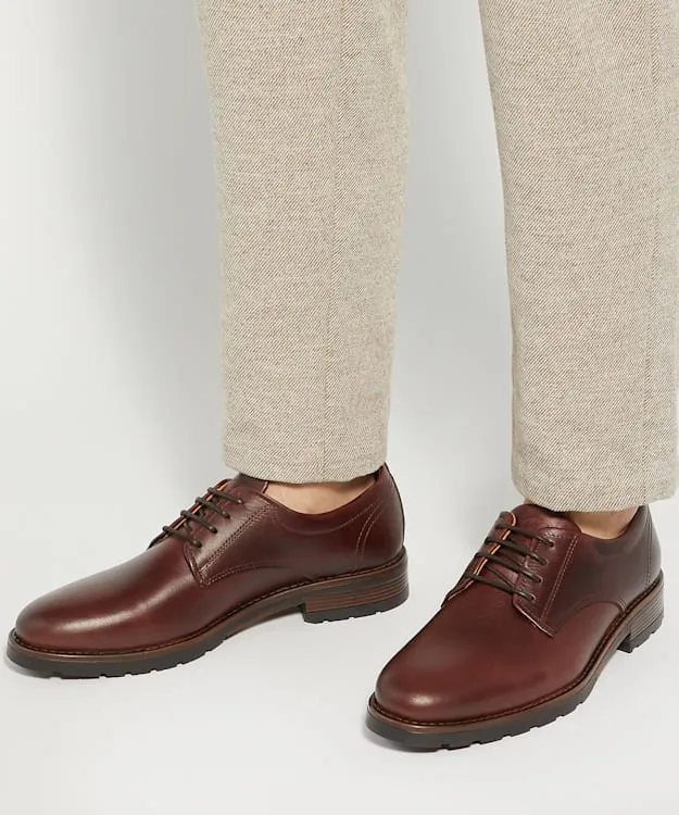 Men Dune London Casual Shoes Round Toe Lace Up Shoes Brown