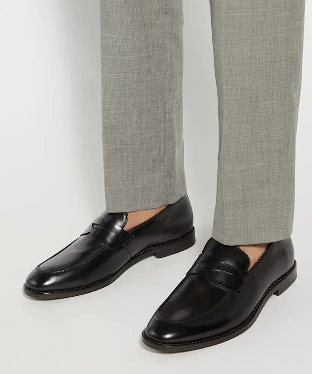 Men Dune London Loafers Leather Penny Loafers Black