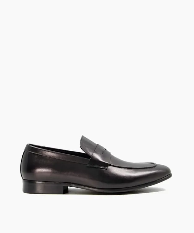 Men Dune London Smart Shoes Saddle Loafers Black