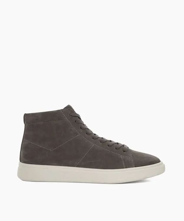 Men Dune London Trainers Lace Up High Top Trainers Grey