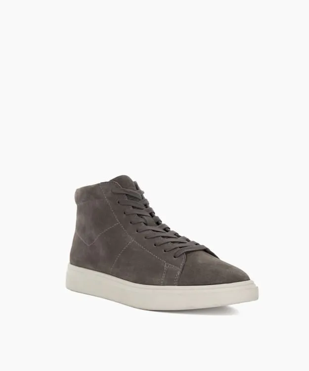 Men Dune London Trainers Lace Up High Top Trainers Grey