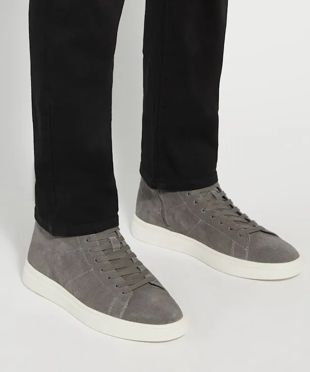 Men Dune London Trainers Lace Up High Top Trainers Grey