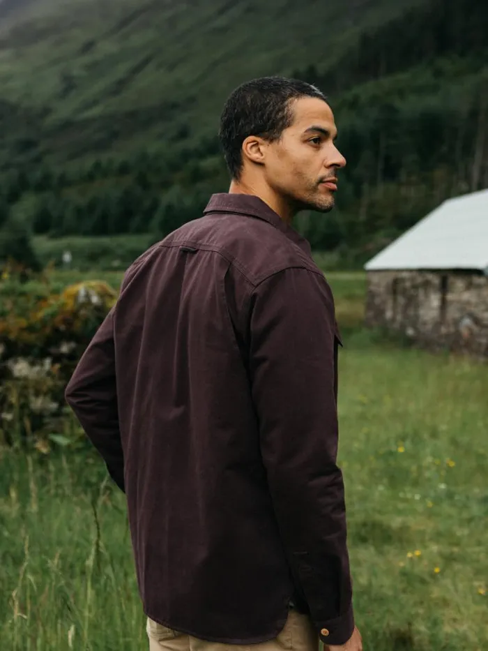 Men Eddystone Shirt Black Cherry Finisterre Shirts