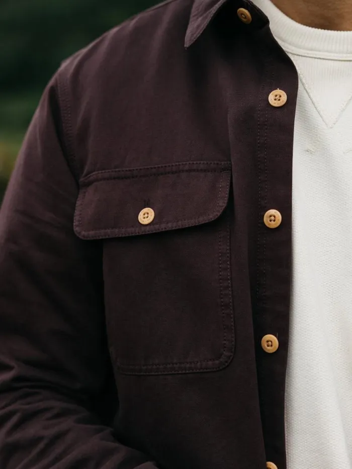 Men Eddystone Shirt Black Cherry Finisterre Shirts