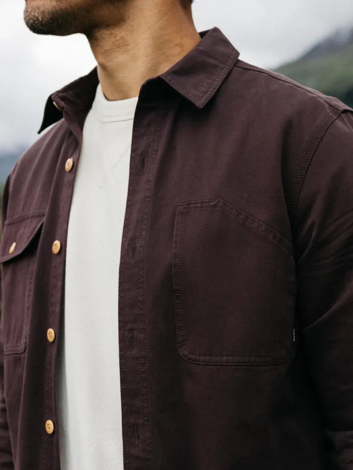 Men Eddystone Shirt Black Cherry Finisterre Shirts