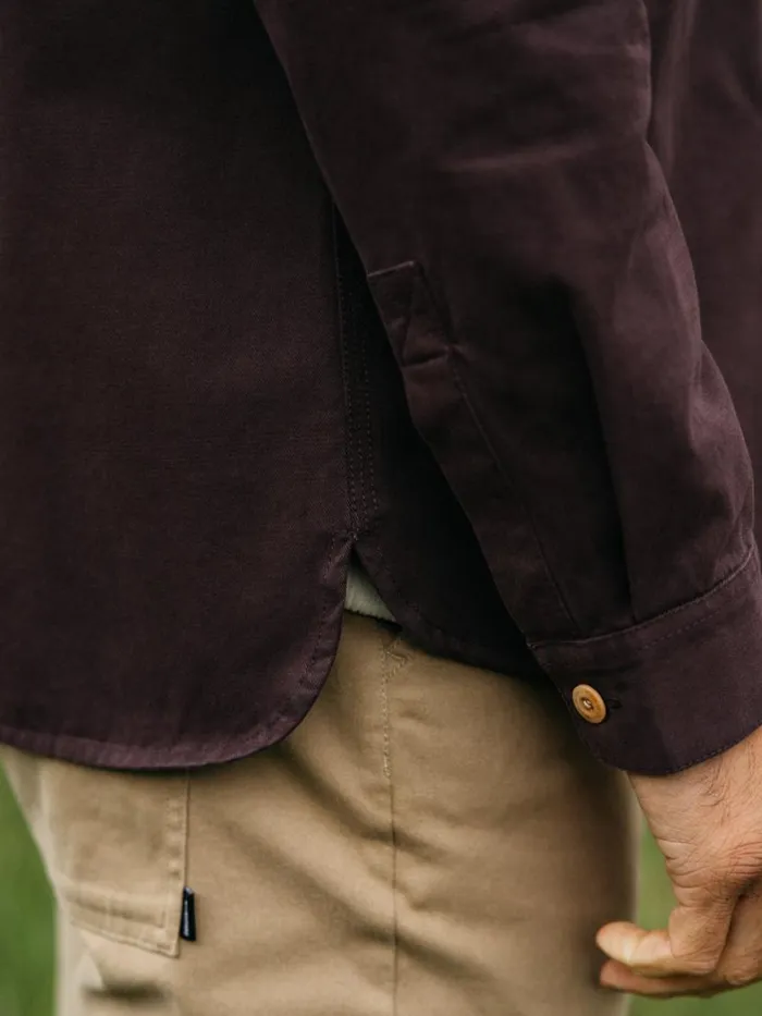 Men Eddystone Shirt Black Cherry Finisterre Shirts
