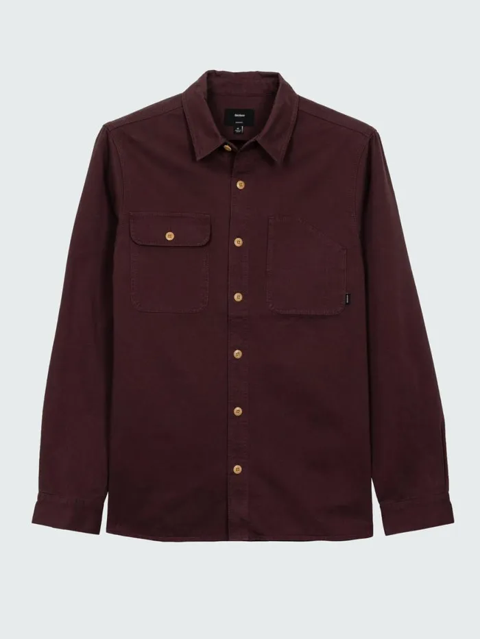 Men Eddystone Shirt Black Cherry Finisterre Shirts