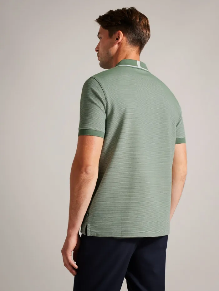 Men ELLERBY 8211 Short Sleeve Striped Polo Shirt Medium Green Ted Baker Polo Shirts Men ELLERBY 8211 Short Sleeve Striped Polo Shirt Medium Green Ted Baker Polo Shirts