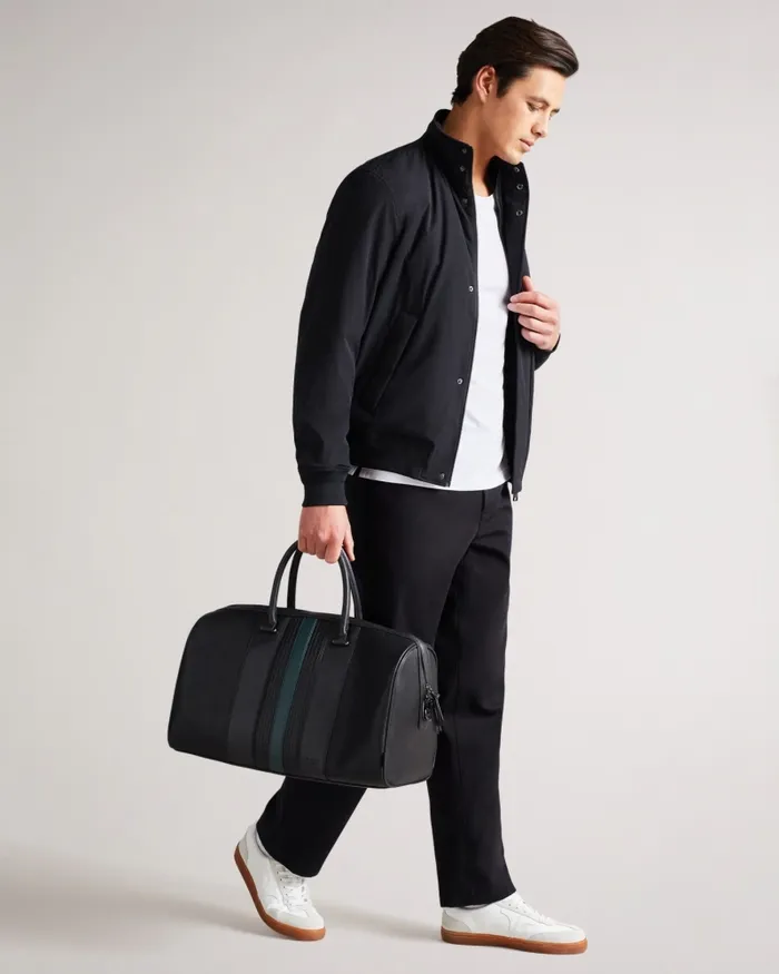 Men EVYDAY 8211 Striped PU Holdall Black Ted Baker Holdalls and Weekend Bags