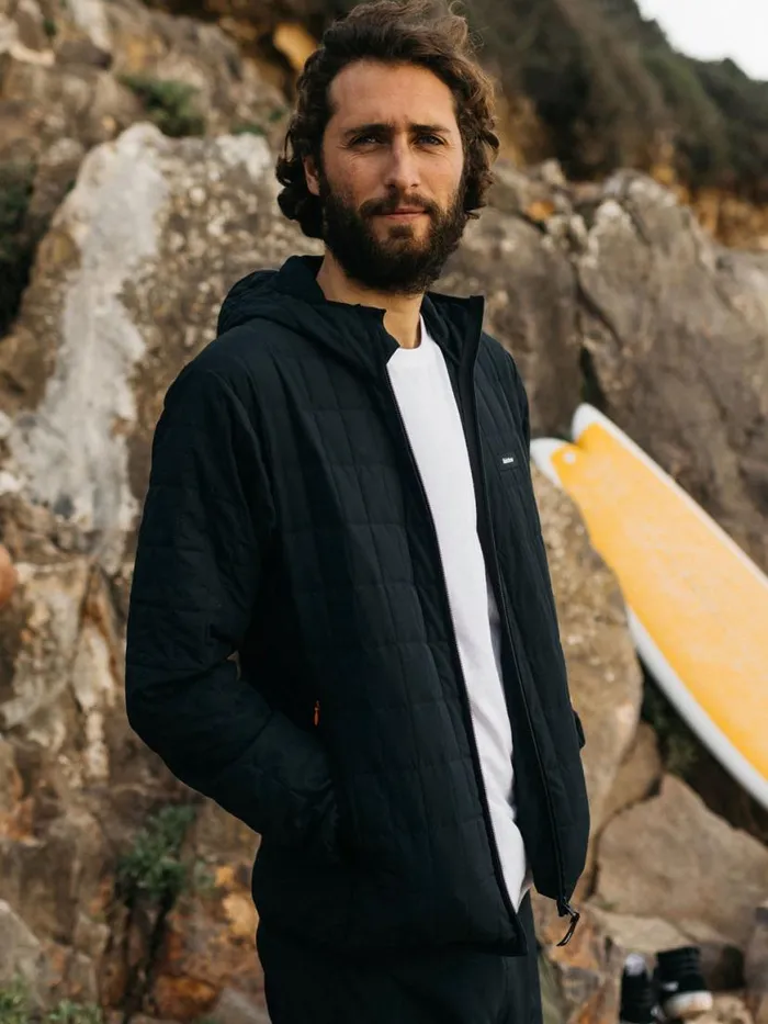 Men Firecrest Hooded Jacket Black Finisterre Jackets Coats and Gilets