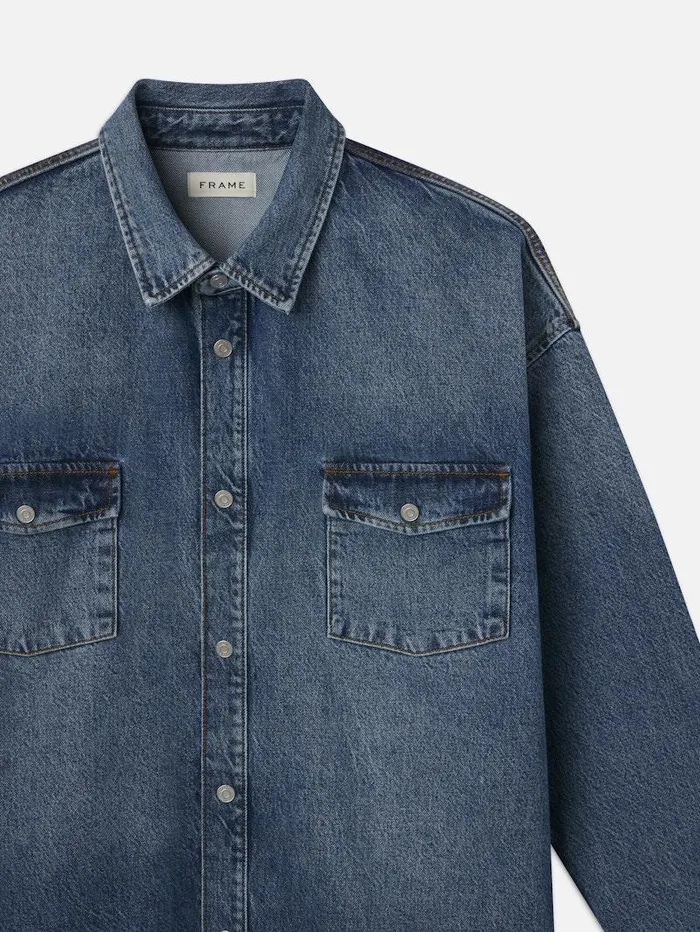 Men FRAME Denim Shirts Relaxed Denim Shirt Men FRAME Denim Shirts Relaxed Denim Shirt