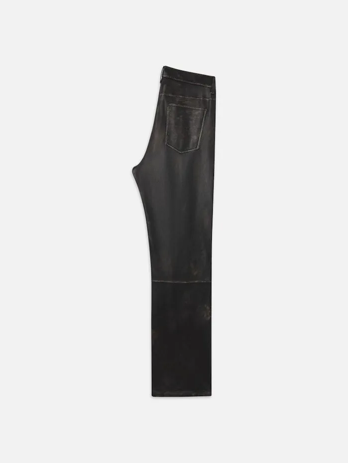 Men FRAME Leather and Suede Washed Leather Pant Trousers Men FRAME Leather and Suede Washed Leather Pant Trousers