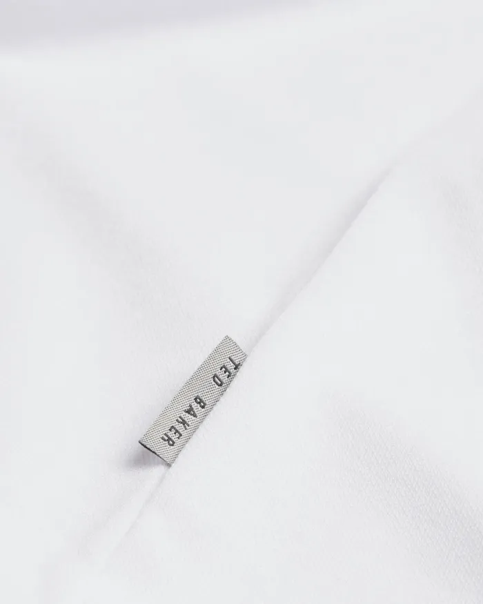 Men FREND 8211 Short Sleeve Woven Collar Polo White Ted Baker Tops