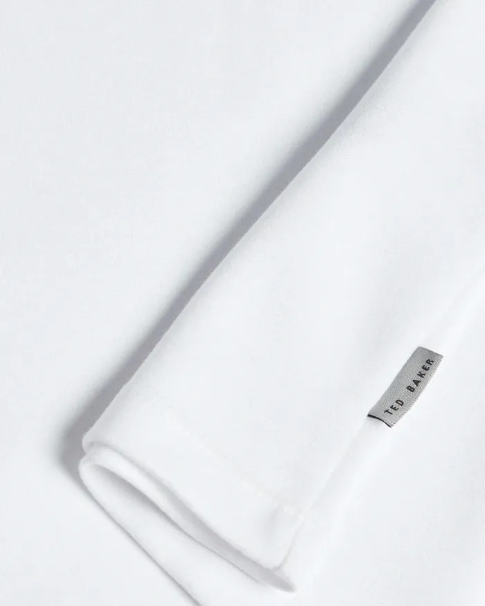 Men FREND 8211 Short Sleeve Woven Collar Polo White Ted Baker Tops