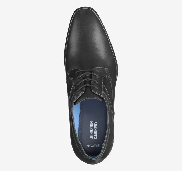 Men Gibbons Plain Toe Black Full Grain LaceUps Johnston and Murphy