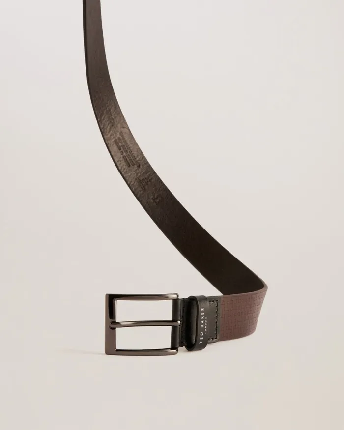 Men HADY 8211 T Etched Leather Belt Black Ted Baker Belts Men HADY 8211 T Etched Leather Belt Black Ted Baker Belts