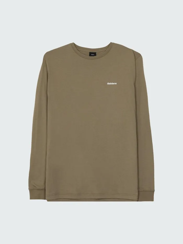 Men Harlyn Logo Long Sleeve TShirt Willow Green Finisterre TShirts