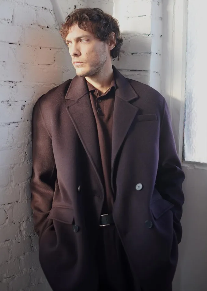 Men Harry Wool Blazer 8211 Dark Plum The Frankie Shop Outerwear