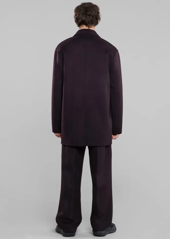 Men Harry Wool Blazer 8211 Dark Plum The Frankie Shop Outerwear
