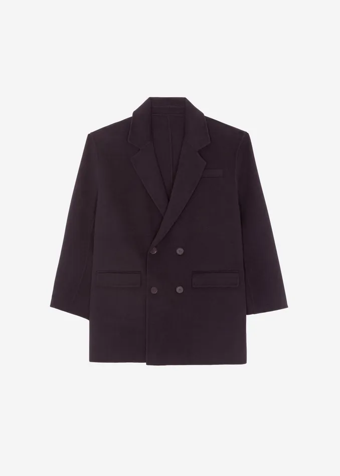 Men Harry Wool Blazer 8211 Dark Plum The Frankie Shop Outerwear