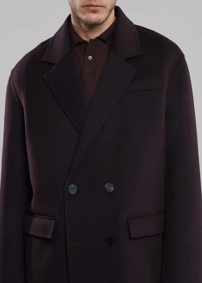 Men Harry Wool Blazer 8211 Dark Plum The Frankie Shop Outerwear