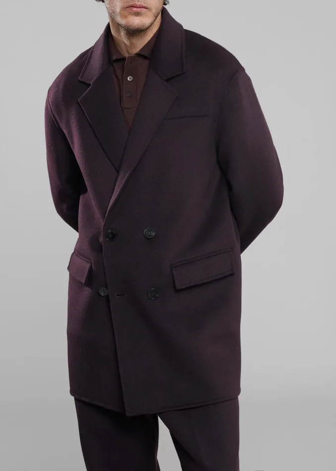Men Harry Wool Blazer 8211 Dark Plum The Frankie Shop Outerwear