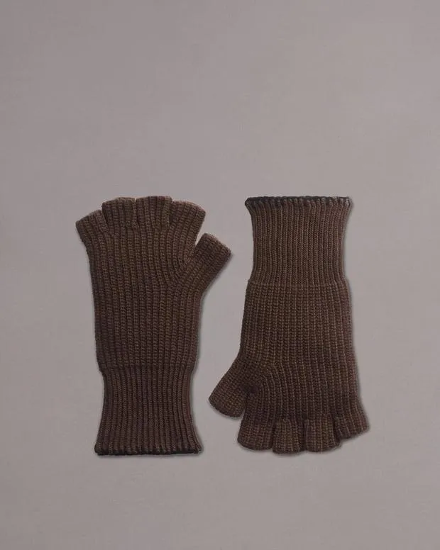 Men Hats and Gloves Rag and Bone Clarkson Mitts Slate Brown