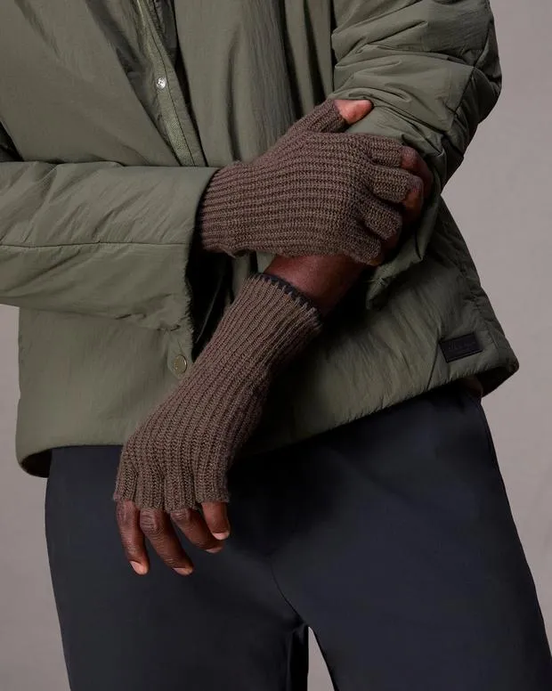 Men Hats and Gloves Rag and Bone Clarkson Mitts Slate Brown