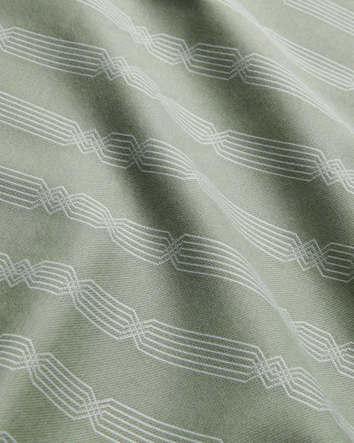 Men ICKEN 8211 Geometric Jacquard Zip Polo Shirt Pale Green Ted Baker Tops Men ICKEN 8211 Geometric Jacquard Zip Polo Shirt Pale Green Ted Baker Tops
