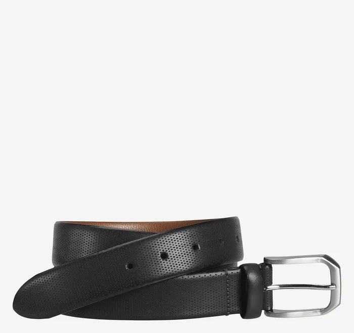 Men Johnston and Murphy Micro Perf Belt Black Accessories