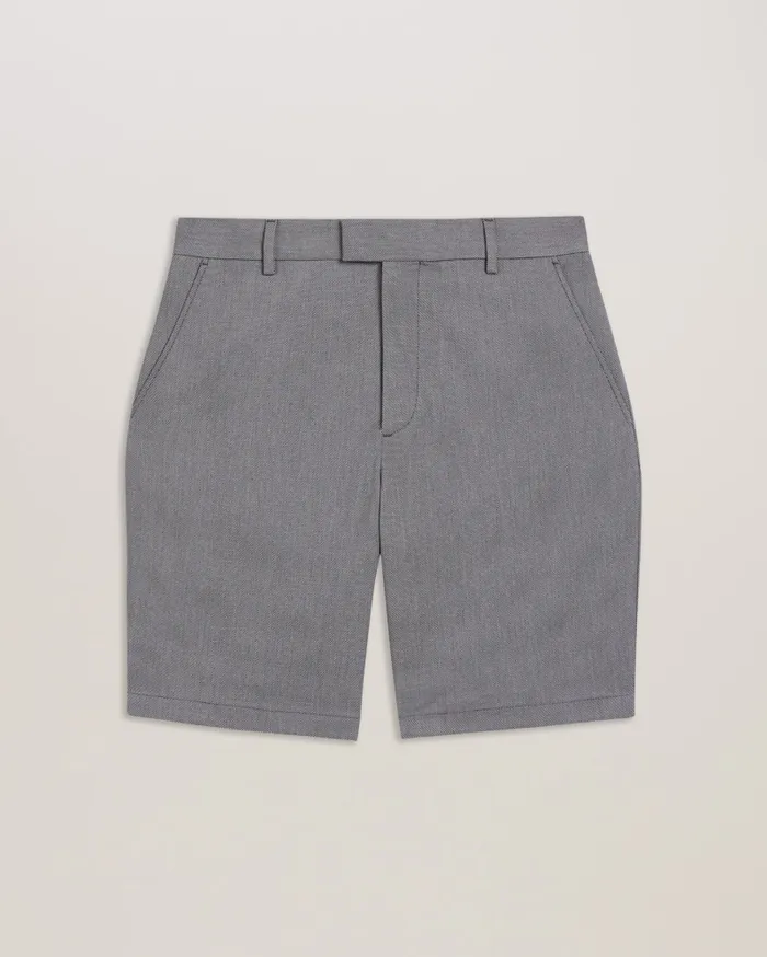 Men KATFORD 8211 Regular Fit Textured Tailored Shorts Blue Ted Baker Shorts