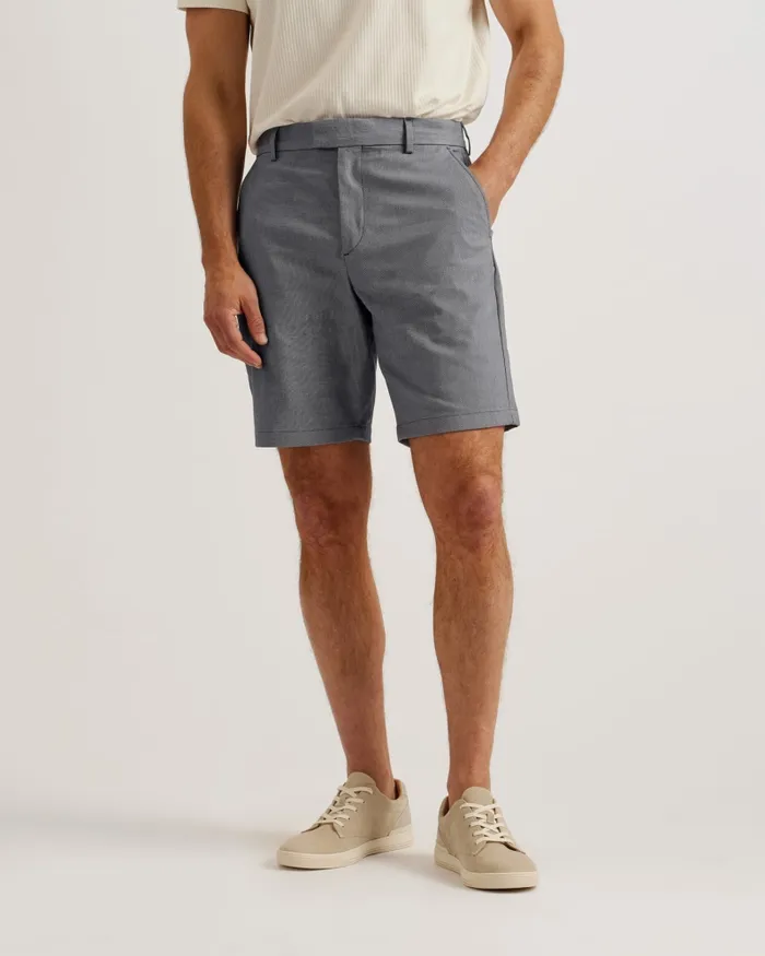 Men KATFORD 8211 Regular Fit Textured Tailored Shorts Blue Ted Baker Shorts Men KATFORD 8211 Regular Fit Textured Tailored Shorts Blue Ted Baker Shorts