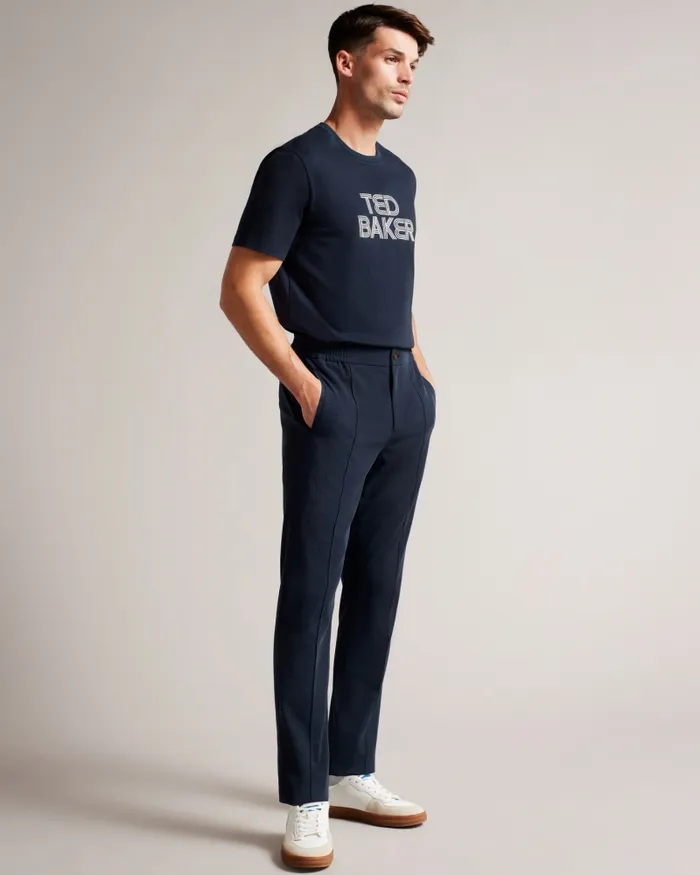 Men KENEDY 8211 Short Sleeve Regular Fit Branded TShirt Navy Ted Baker Tops