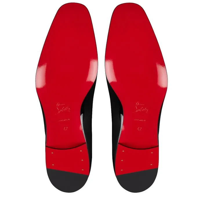 Men Lafitte Oxford 8211 Patent Calf Leather 8211 Black Christian Louboutin Buckles and Laceups