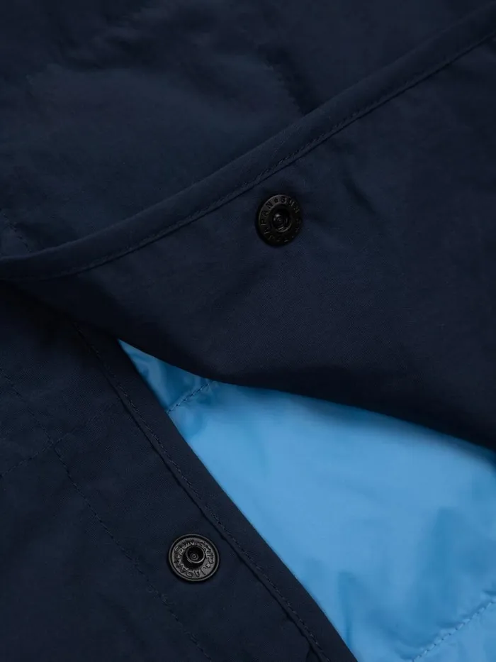 Men Lapwing Shirt Navy Finisterre Jackets Coats and Gilets