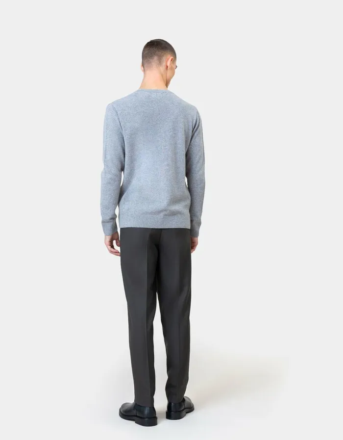 Men Light Merino Wool Crew Honey Beige Colorful Standard Knit Sweaters