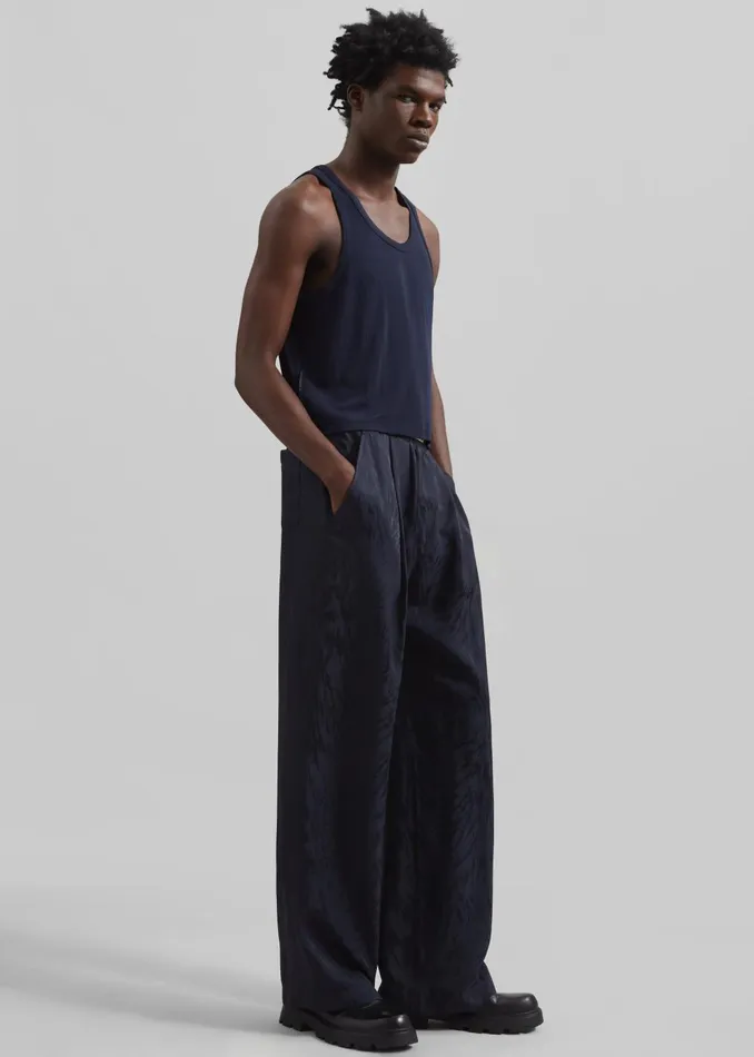 Men Louis Gabriel Nouchi Jogging Trousers 8211 Dark Night Fur The Frankie Shop Bottoms